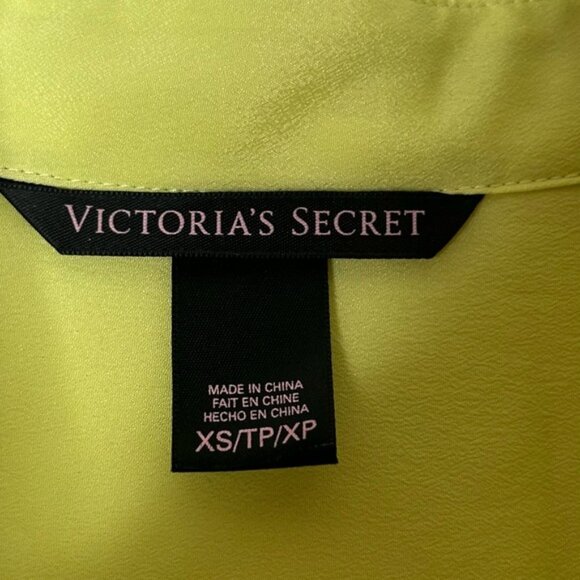 Victoria's Secret Shirt Dress Button down front Neon yellow Long sleeve - Picture 10 of 13